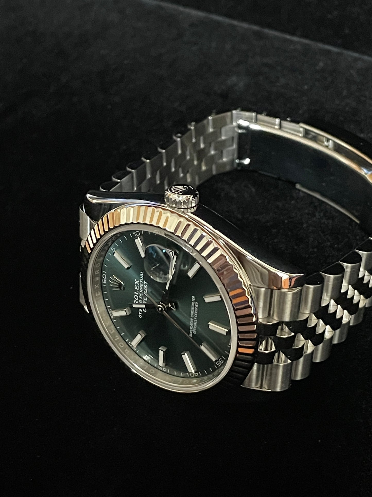 2022 Rolex Datejust 126334 Mint Green Dial SS Jubilee With Papers 41mm