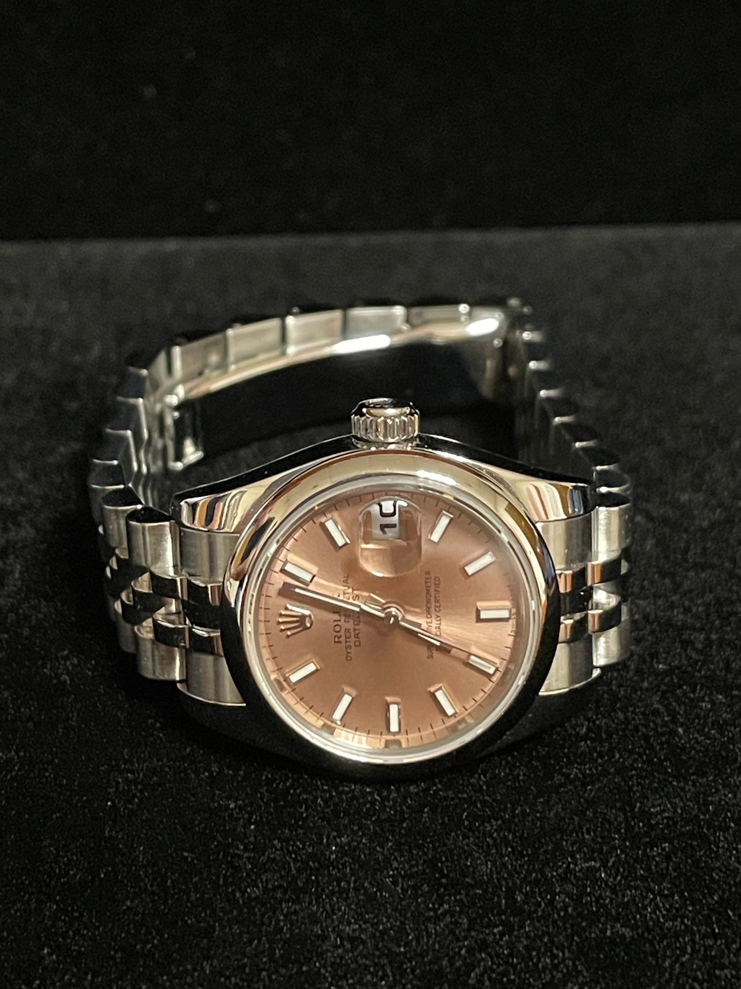 2006 Rolex Ladies Datejust 179160 Pink Dial SS Jubilee No Papers 26mm