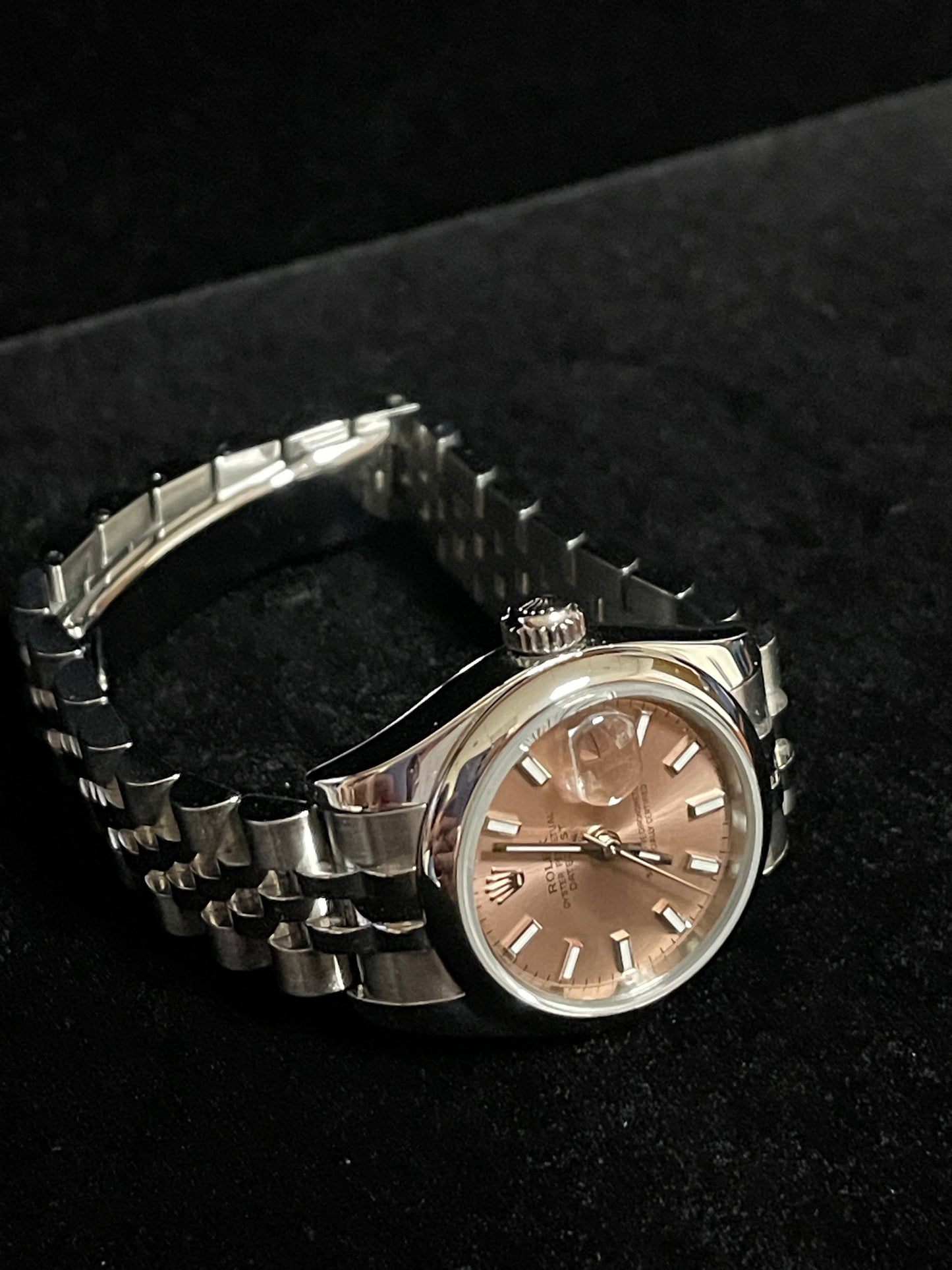 2006 Rolex Ladies Datejust 179160 Pink Dial SS Jubilee No Papers 26mm