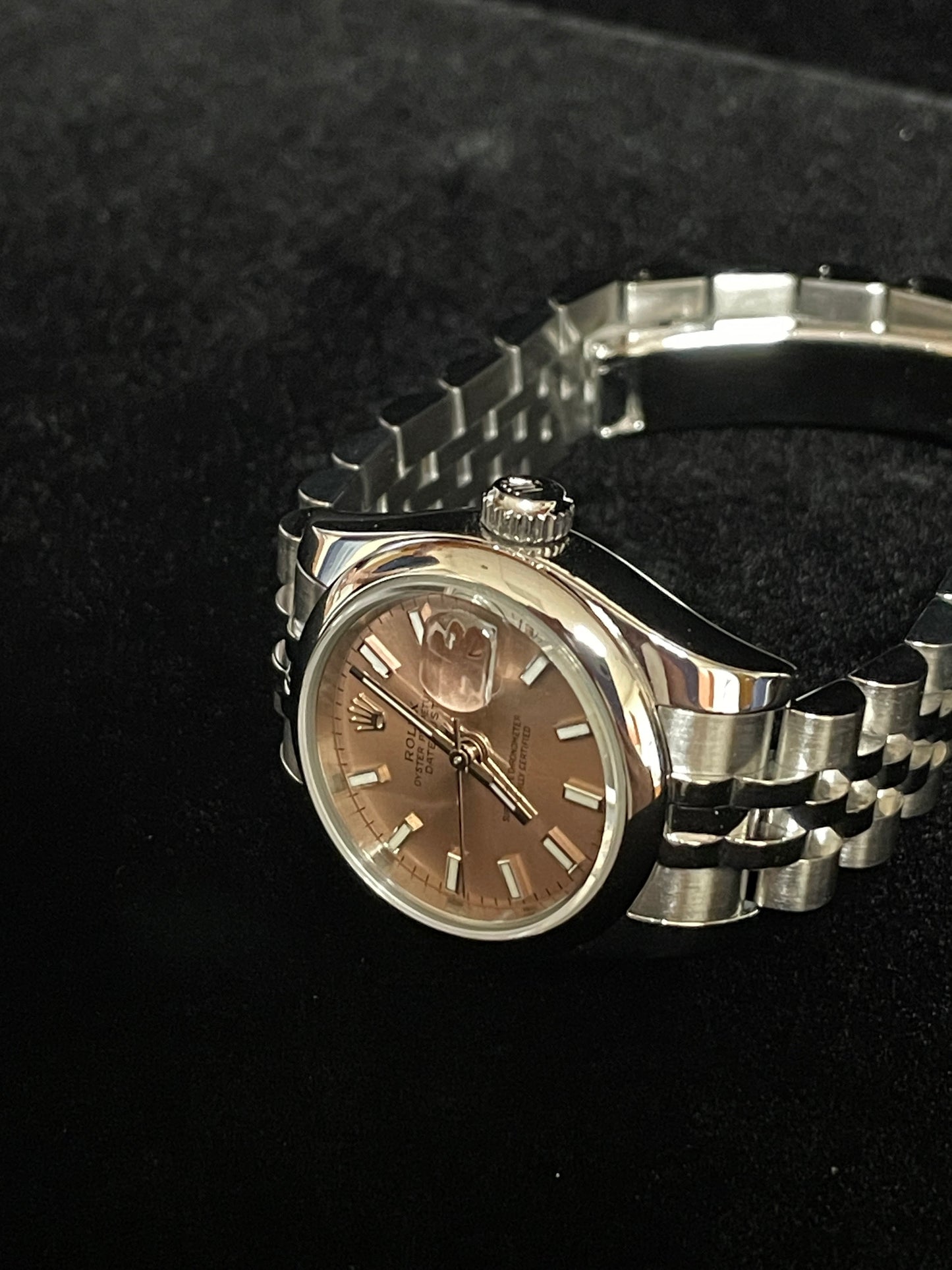 2006 Rolex Ladies Datejust 179160 Pink Dial SS Jubilee No Papers 26mm