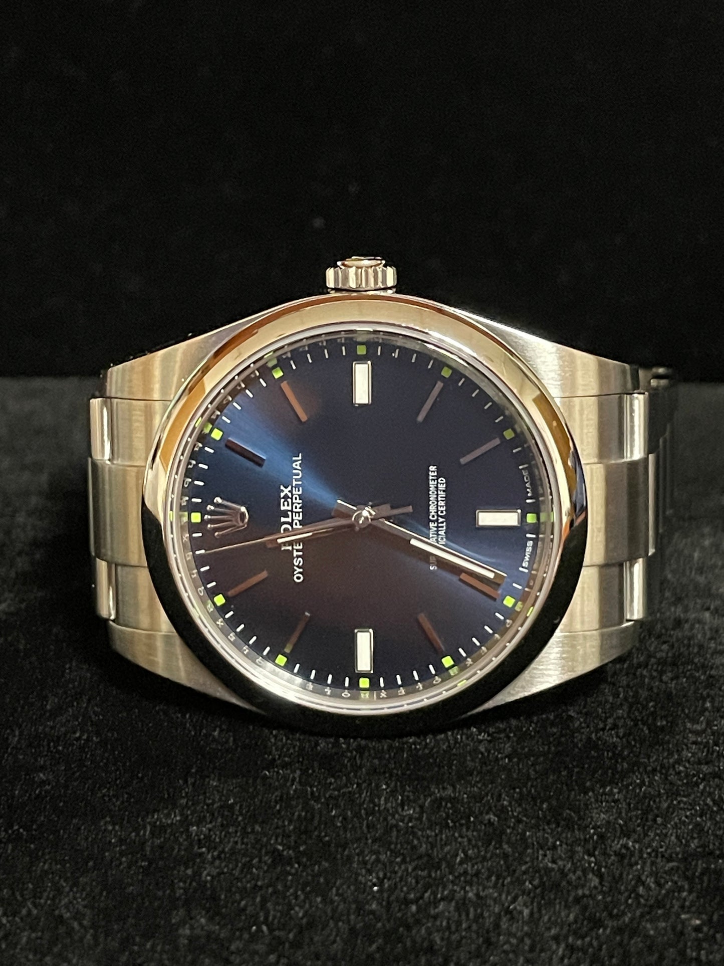 2014 Rolex Oyster Perpetual 114300 Blue Dial SS Oyster No Papers 39mm