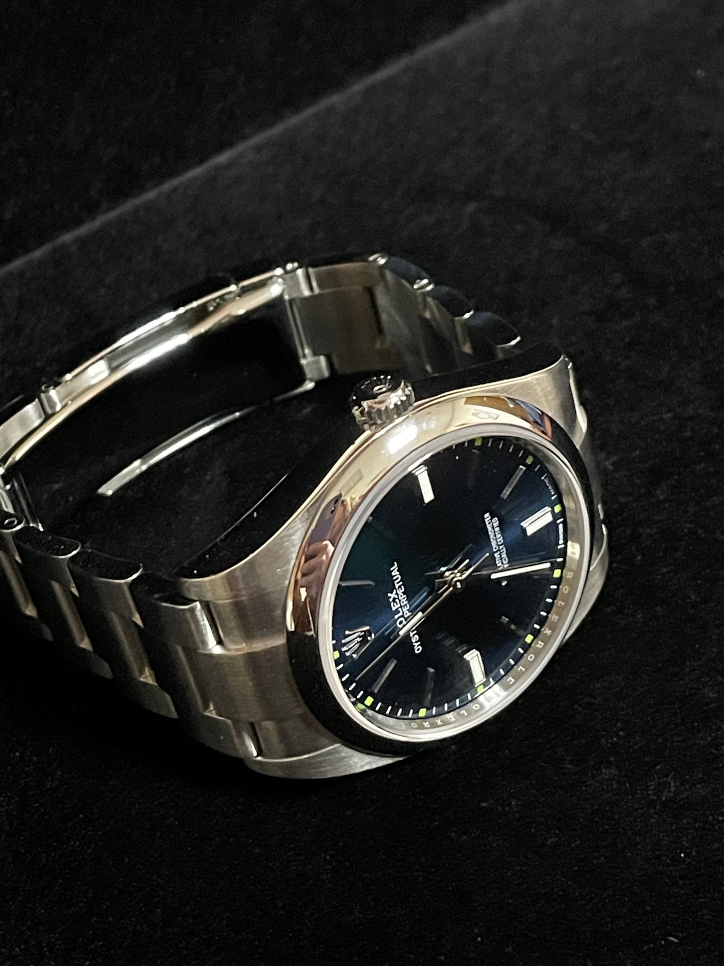 2014 Rolex Oyster Perpetual 114300 Blue Dial SS Oyster No Papers 39mm