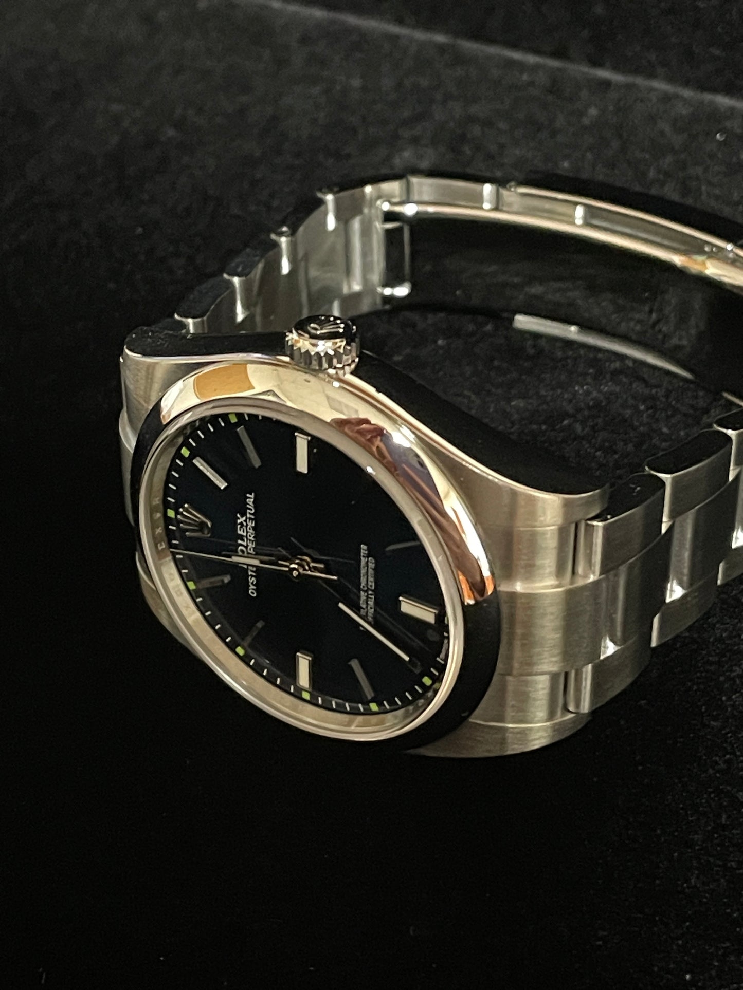 2014 Rolex Oyster Perpetual 114300 Blue Dial SS Oyster No Papers 39mm