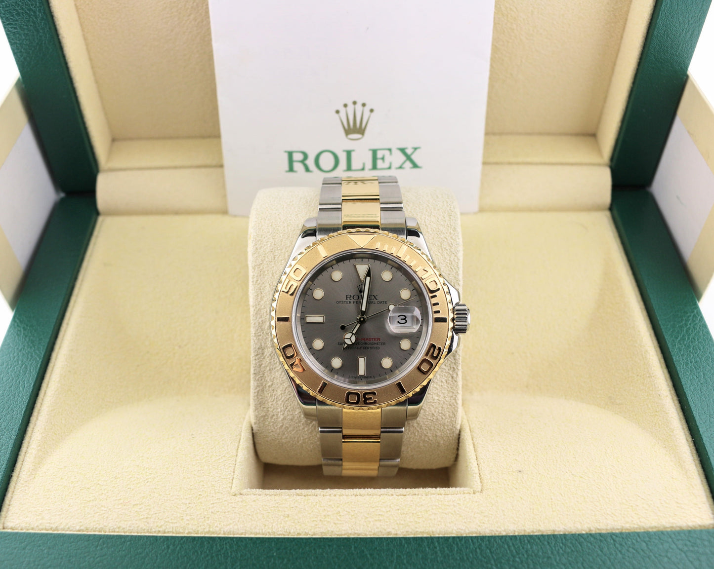 2006 Rolex Yacht-Master 16623 Slate Gray Dial TT 18kt Oyster With Papers 40mm