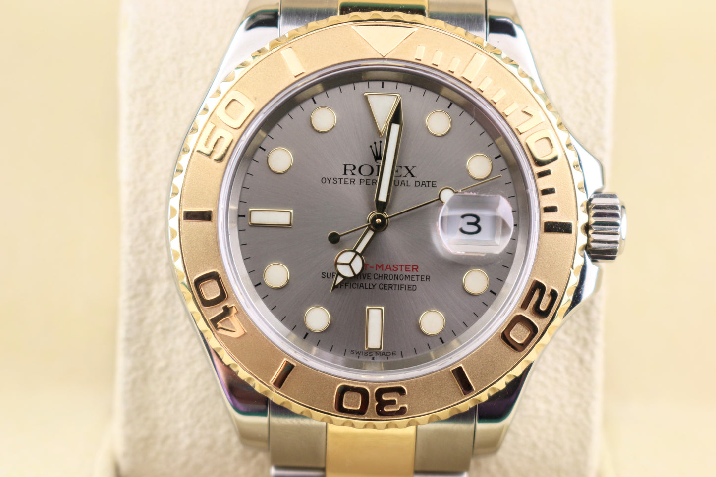 2006 Rolex Yacht-Master 16623 Slate Gray Dial TT 18kt Oyster With Papers 40mm
