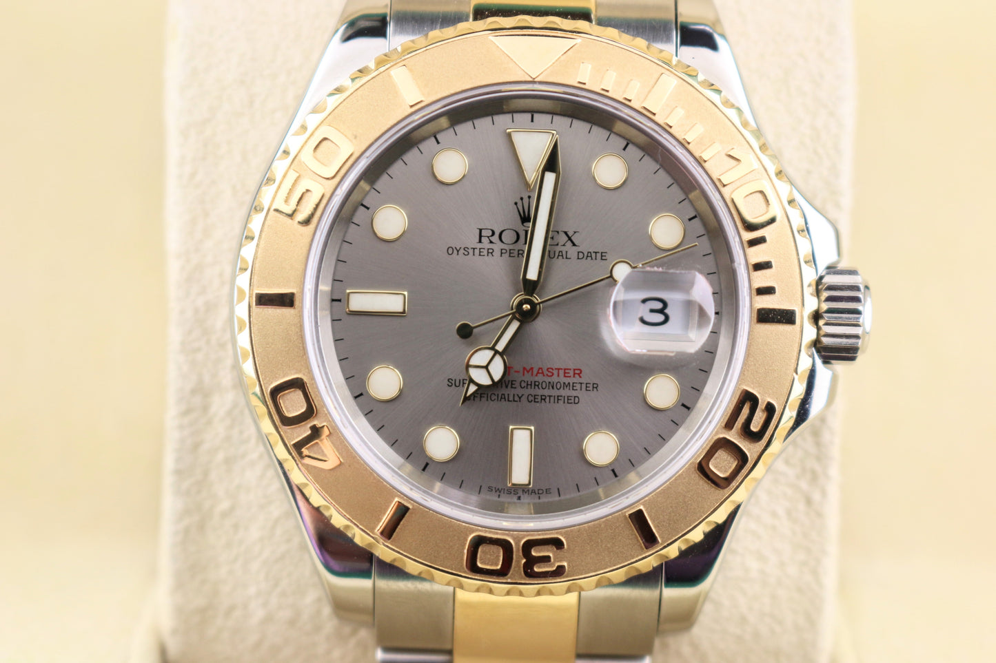 2006 Rolex Yacht-Master 16623 Slate Gray Dial TT 18kt Oyster With Papers 40mm