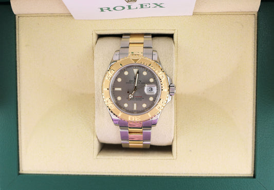 2006 Rolex Yacht-Master 16623 Slate Gray Dial TT 18kt Oyster With Papers 40mm