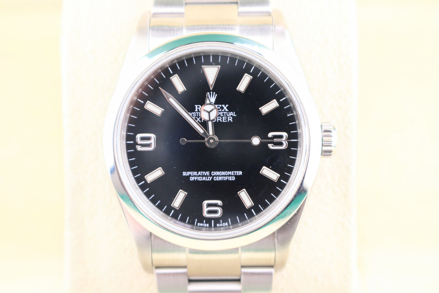 2008 Rolex Explorer 114270 Black Dial SS Oyster Engraved Rehault No Papers 36mm