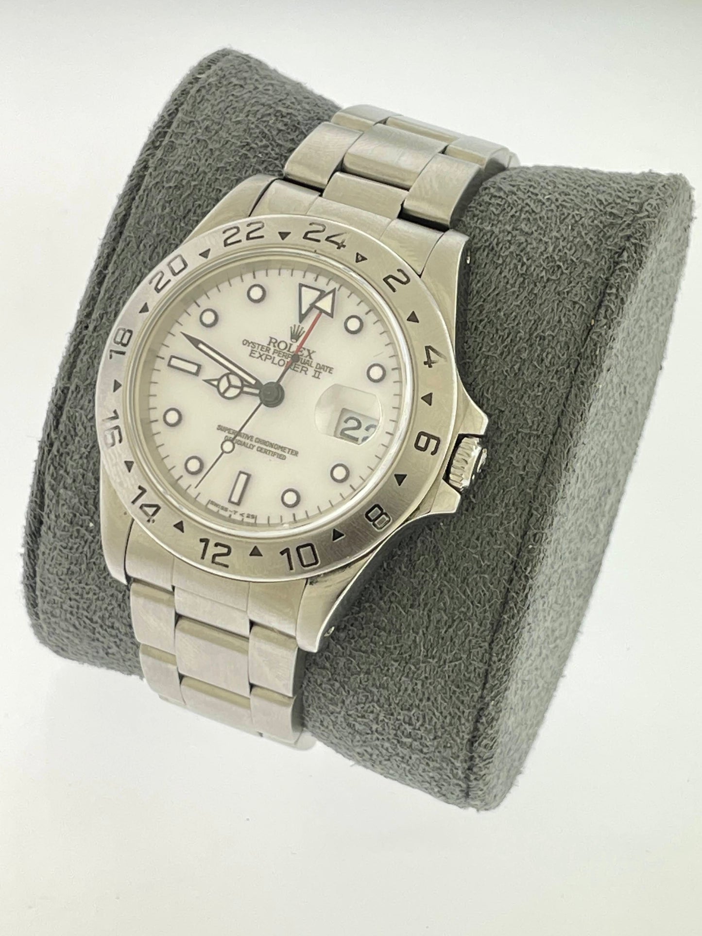 1996 Rolex Explorer II 16570 Stainless Steel W/ White Dial No Papers 40MM