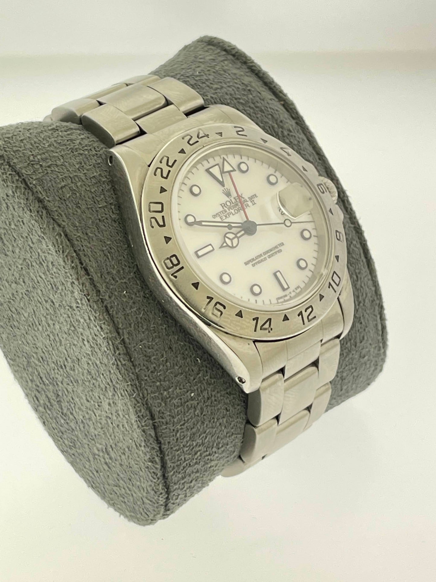 1996 Rolex Explorer II 16570 Stainless Steel W/ White Dial No Papers 40MM