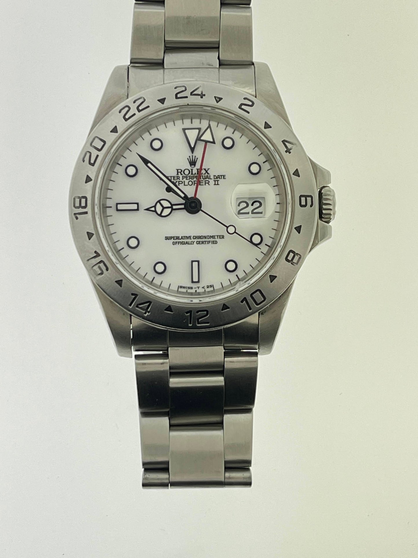 1996 Rolex Explorer II 16570 Stainless Steel W/ White Dial No Papers 40MM