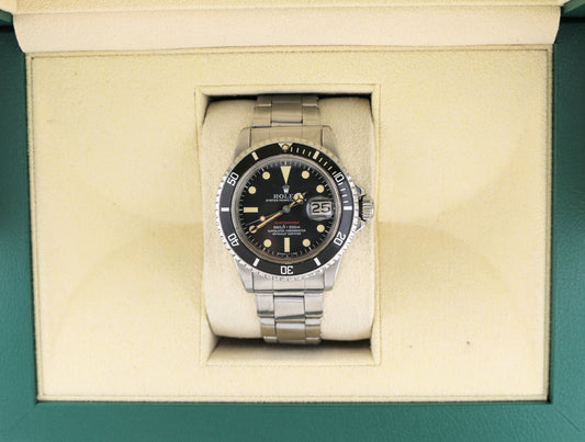 1973 Rolex Submariner Red 1680 Black Dial MK4 SS Oyster No Papers 40mm