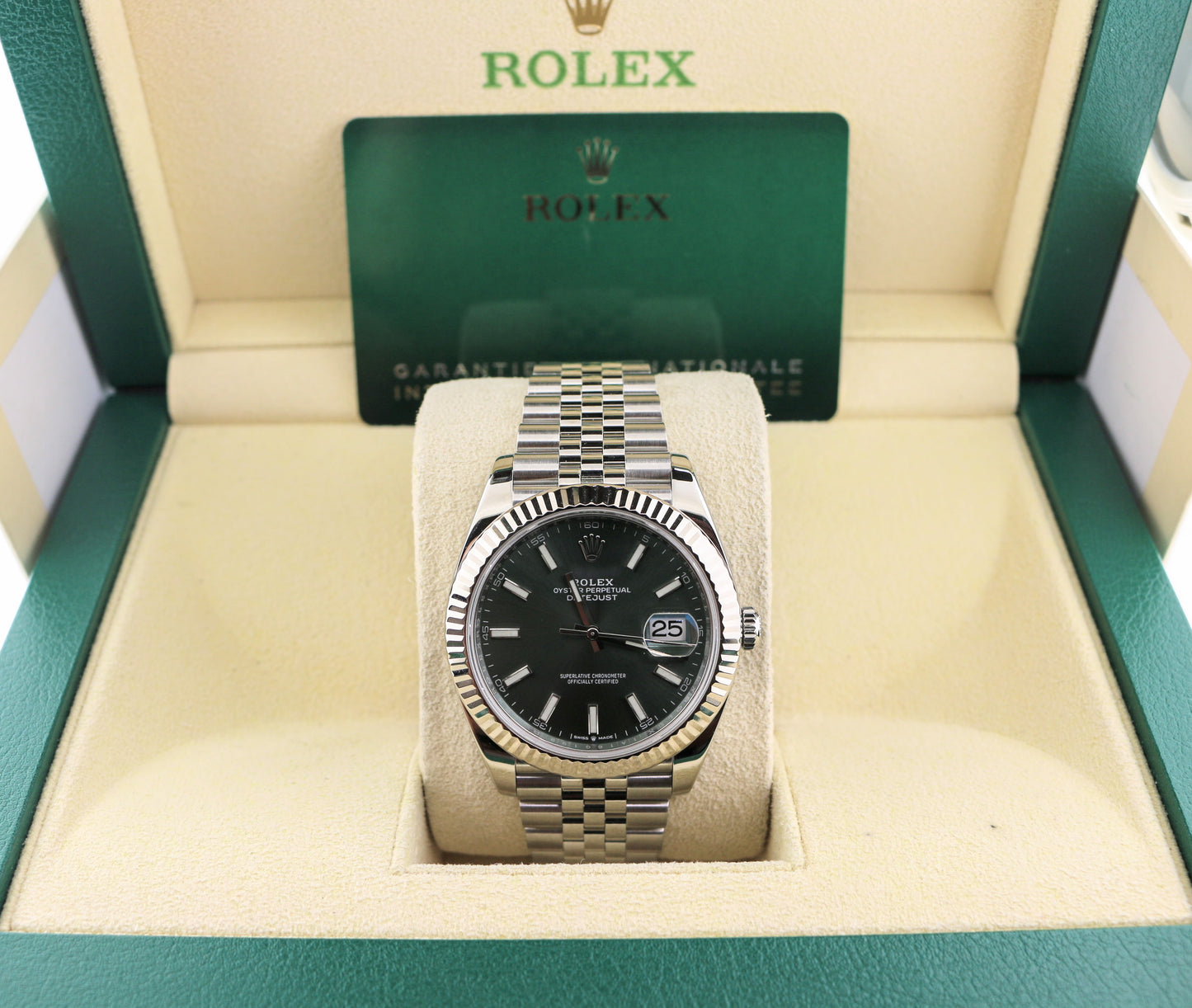 2022 Rolex Datejust 126334 Mint Green Dial SS Jubilee With Papers 41mm