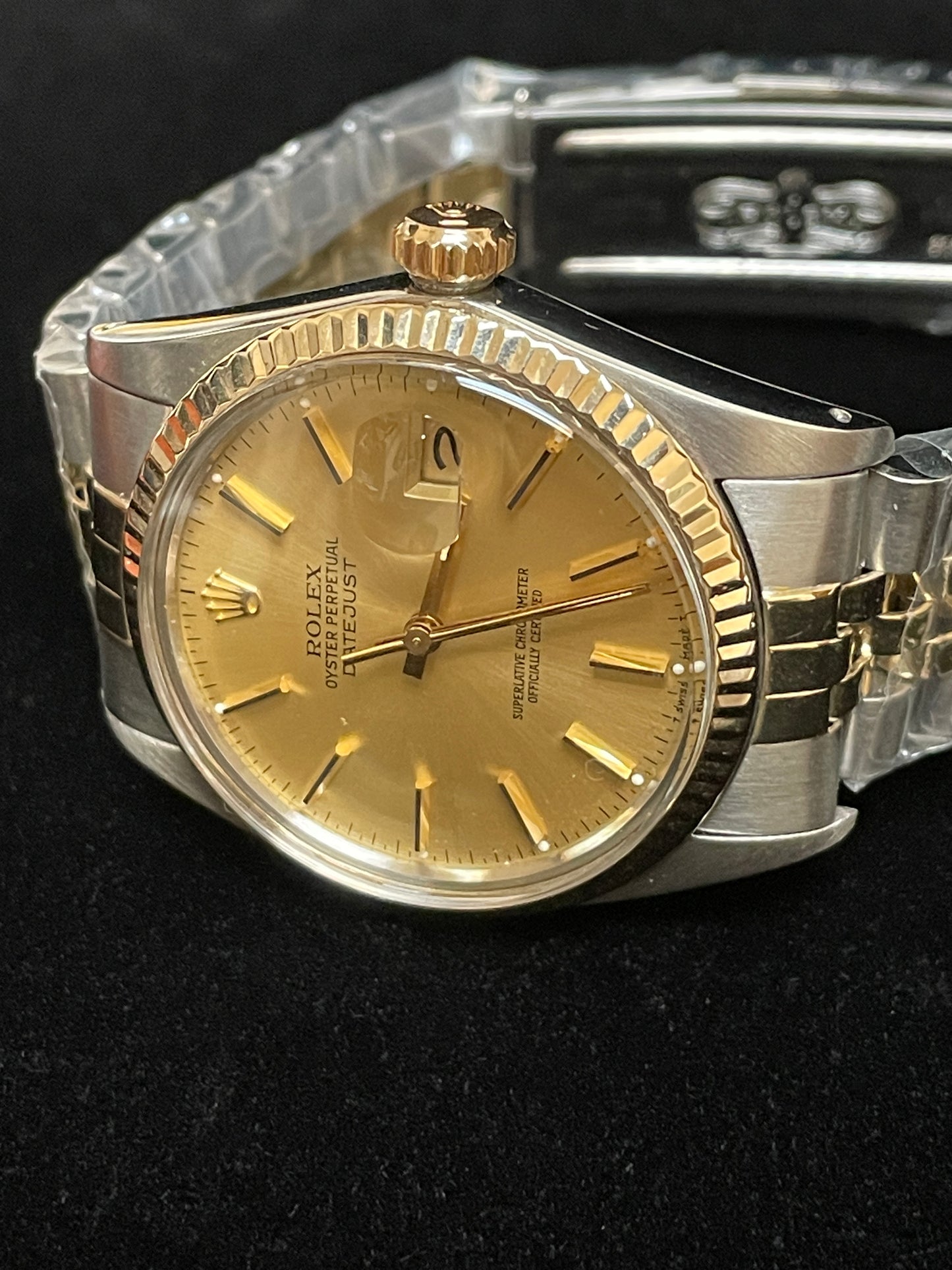 1982 Rolex Datejust 16013 Champagne Dial TT Jubilee With Papers 36mm
