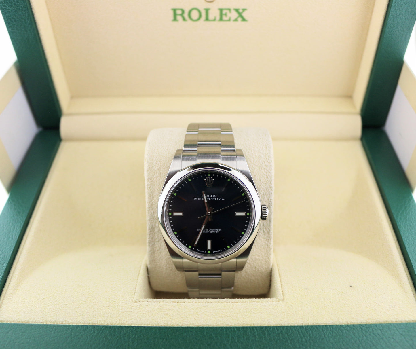 2014 Rolex Oyster Perpetual 114300 Blue Dial SS Oyster No Papers 39mm