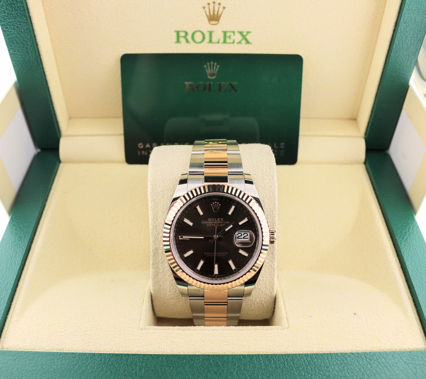 OHT 2023 Rolex Datejust 126331 Chocolate Dial TT 18kt Oyster Rose With Papers 41mm