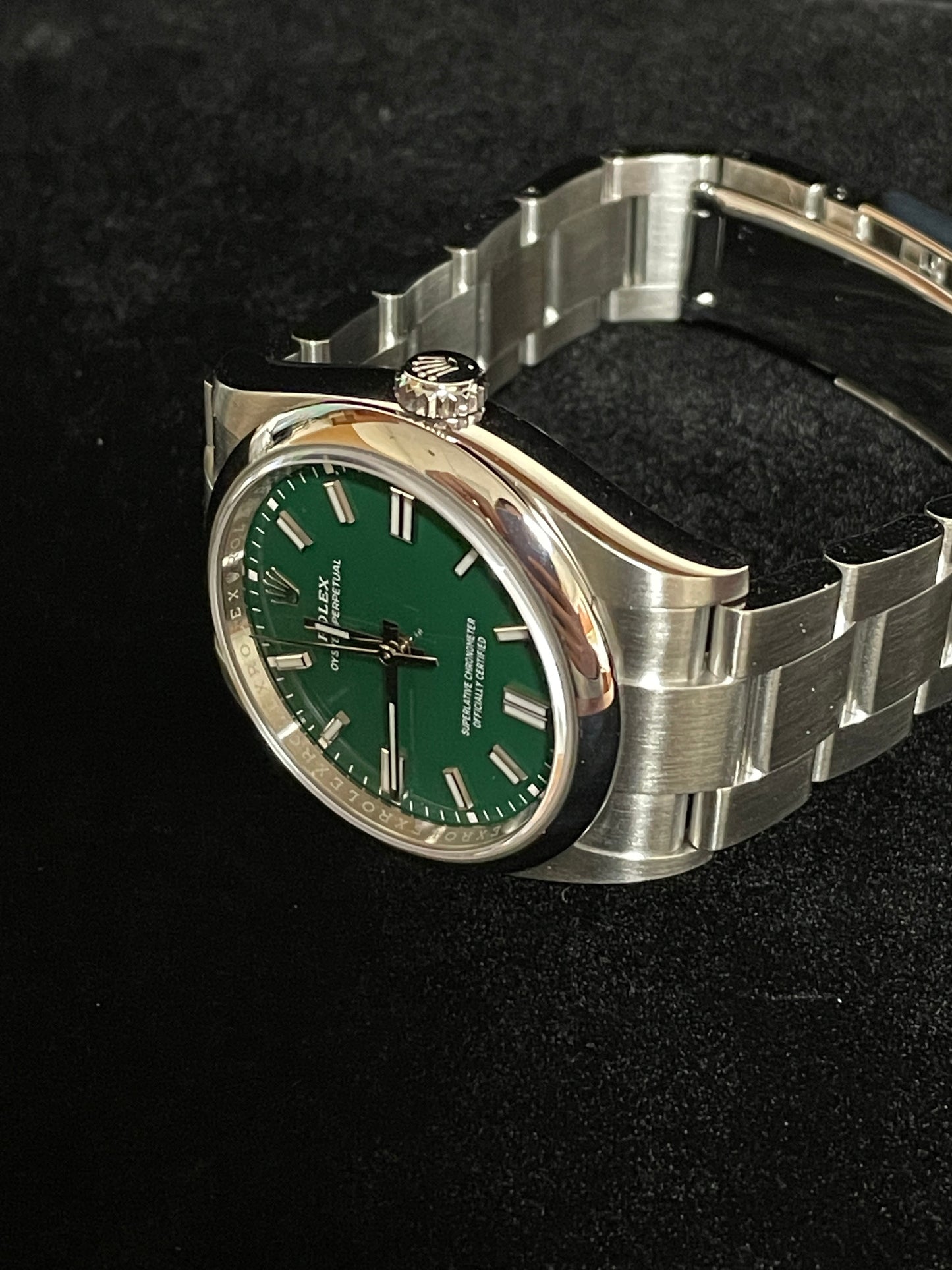 2022 Rolex Oyster Perpetual 126000 Green Dial SS Oyster With Papers 36mm