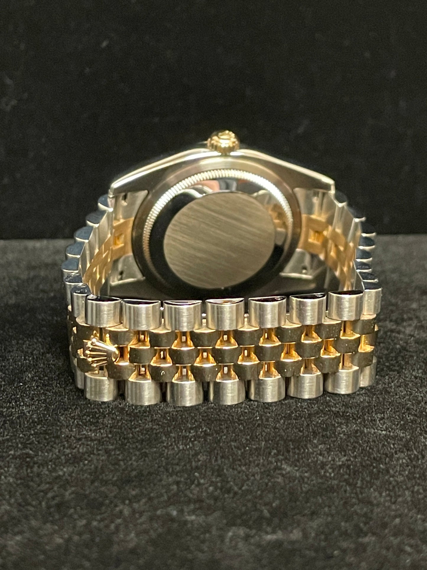 2009 Rolex Datejust 116203 Black Concentric Arabic Dial TT 18kt Jubilee 36mm