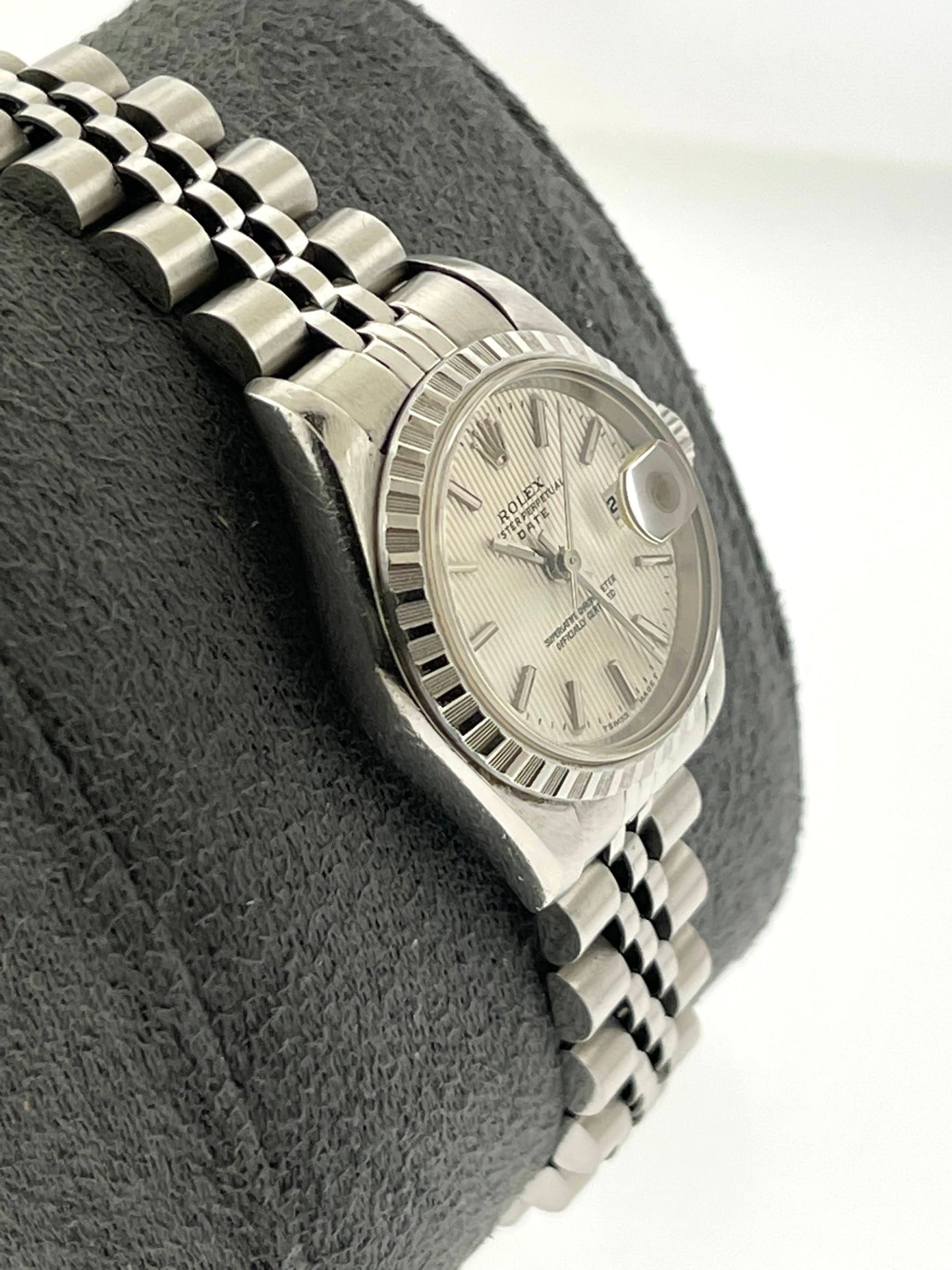 2000 Rolex Datejust 79240 Silver Tapestry Dial With Papers 26mm
