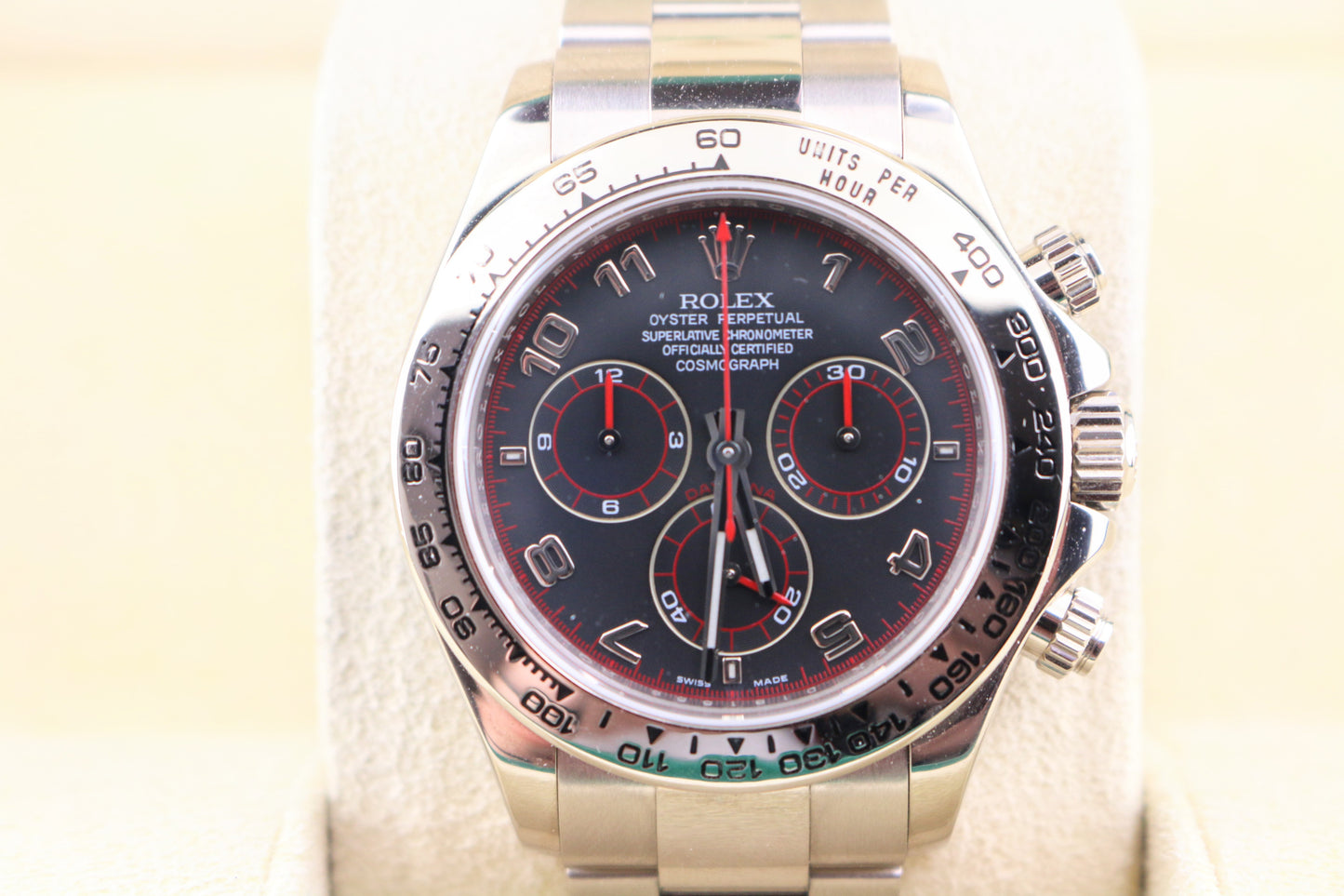 2006 Rolex Daytona 116509 Black Racing Dial White Gold 18kt Oyster No Paper 40mm