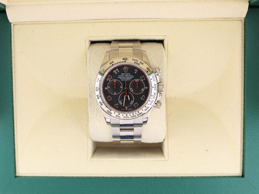 2006 Rolex Daytona 116509 Black Racing Dial White Gold 18kt Oyster No Paper 40mm