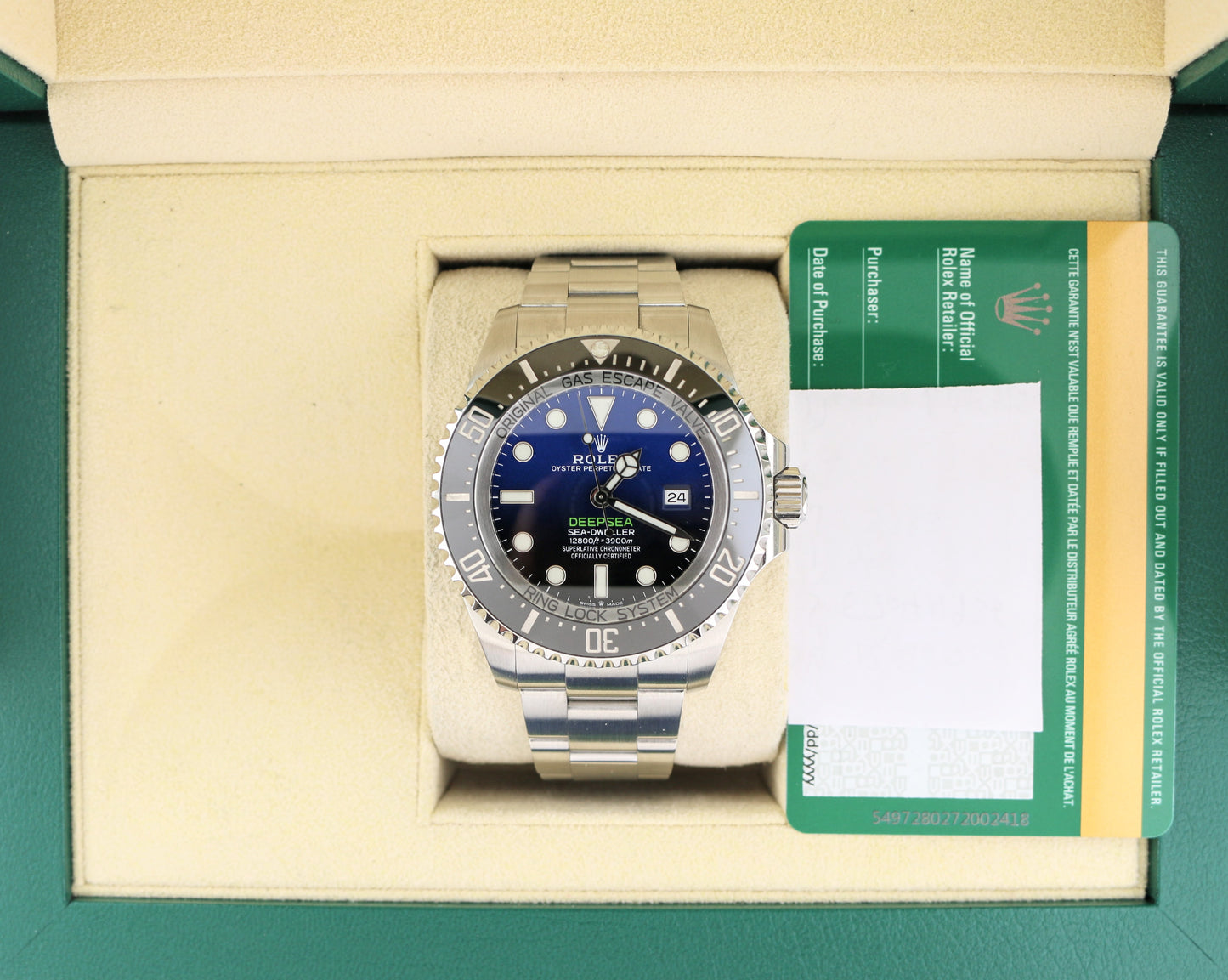 OHT 2019 Rolex Deepsea Sea-Dweller 126660 James Cameron SS Oyster With Papers 43mm