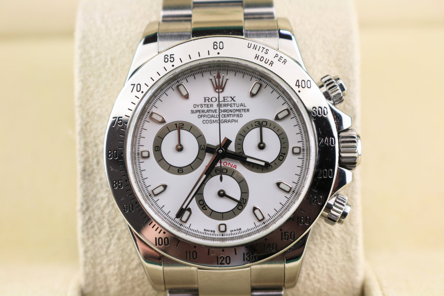 2008 Rolex Daytona 116520 White Dial SS Oyster No Papers 40mm