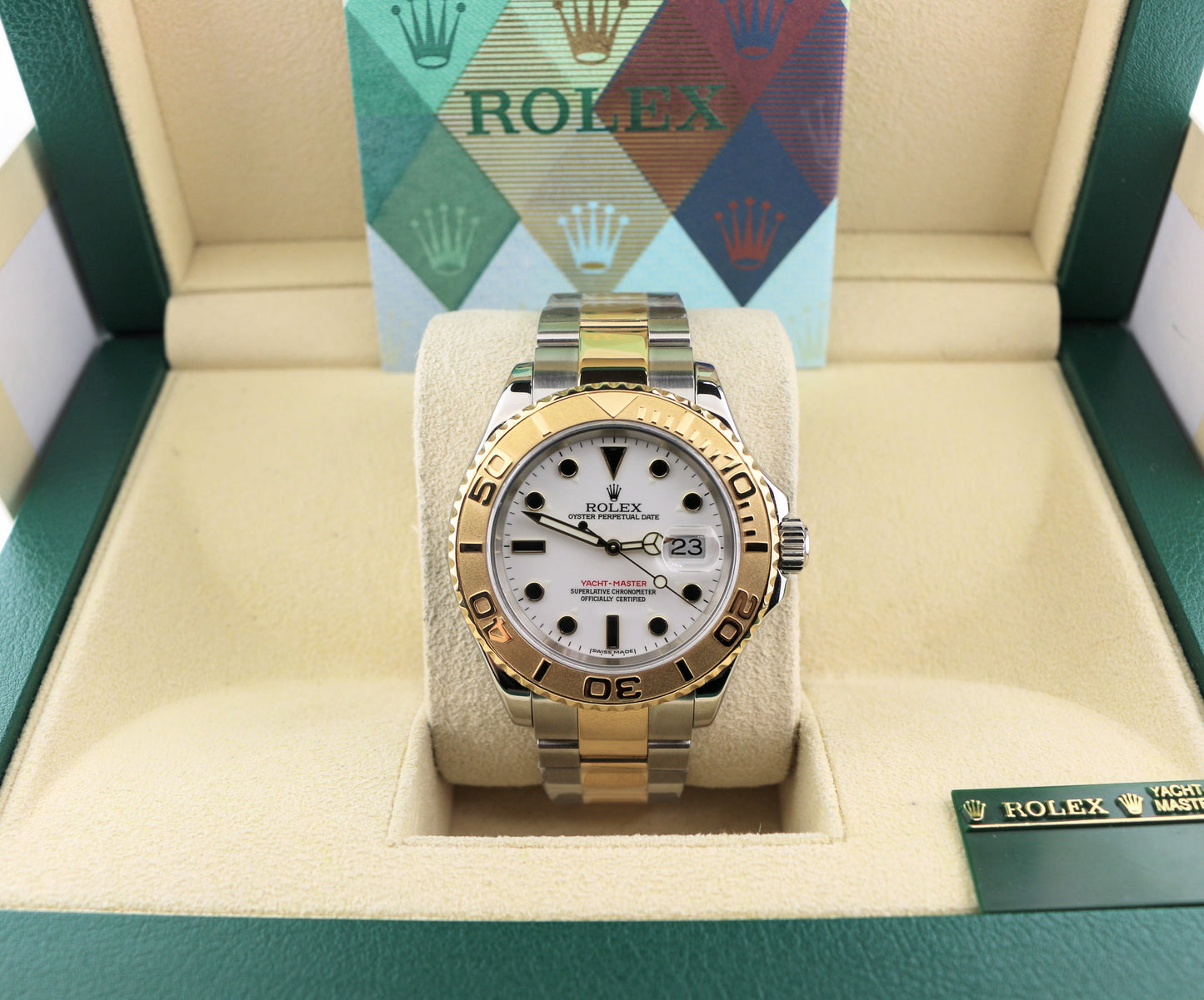 2007 Rolex Yacht-Master 16623 White Dial TT 18kt Oyster With Papers 40mm