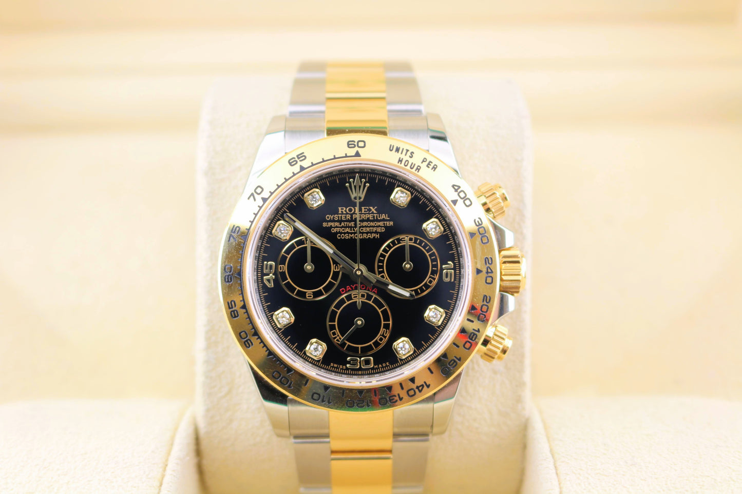 OH Rolex Daytona 116503 Black Diamond Dial TT Oyster With Papers 40mm