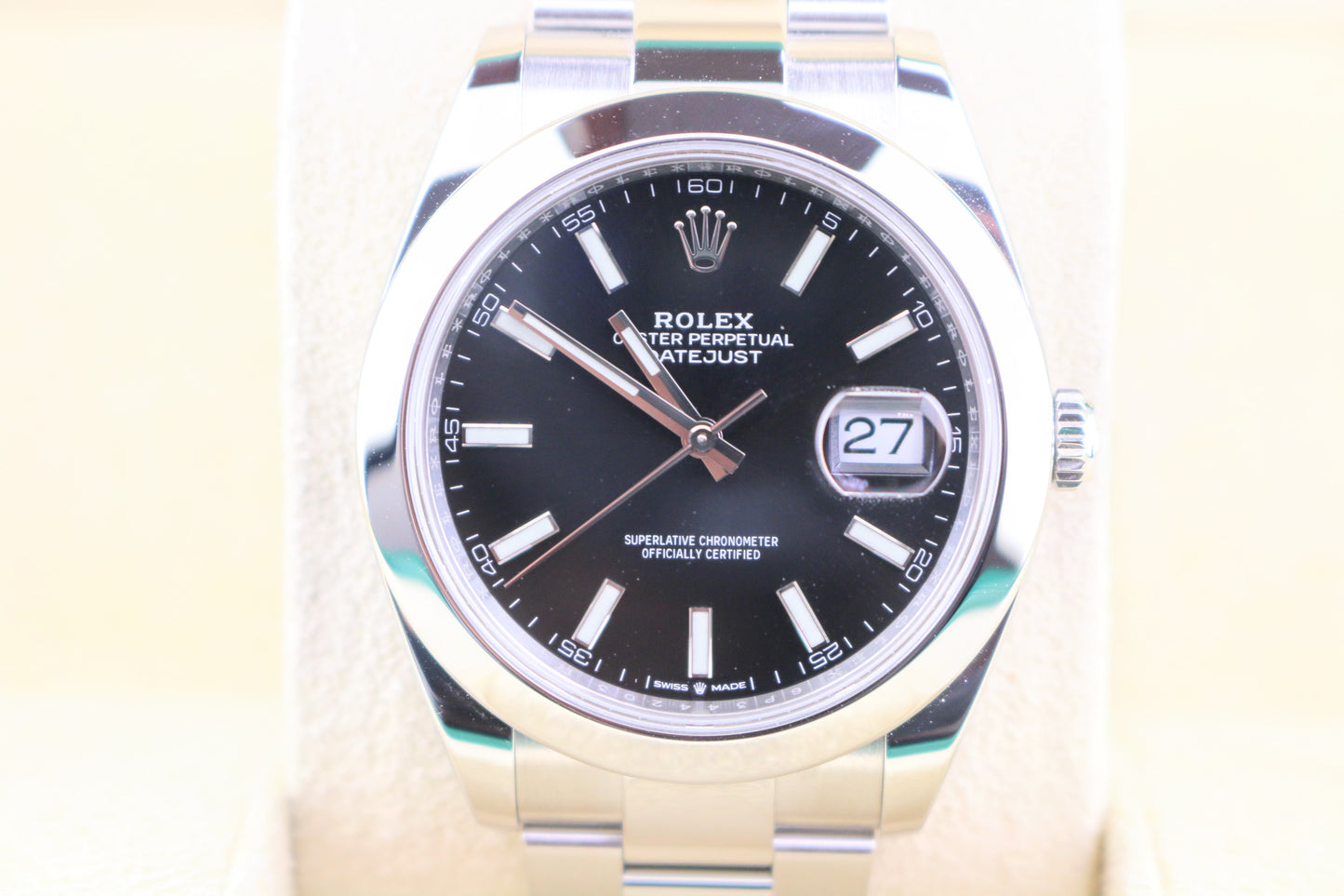 2024 Rolex Datejust 126300 Black Dial SS Oyster With Papers 41mm