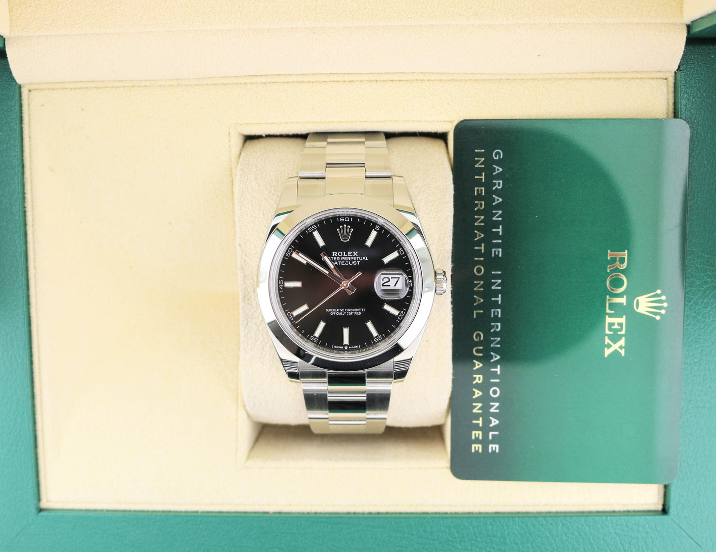 2024 Rolex Datejust 126300 Black Dial SS Oyster With Papers 41mm