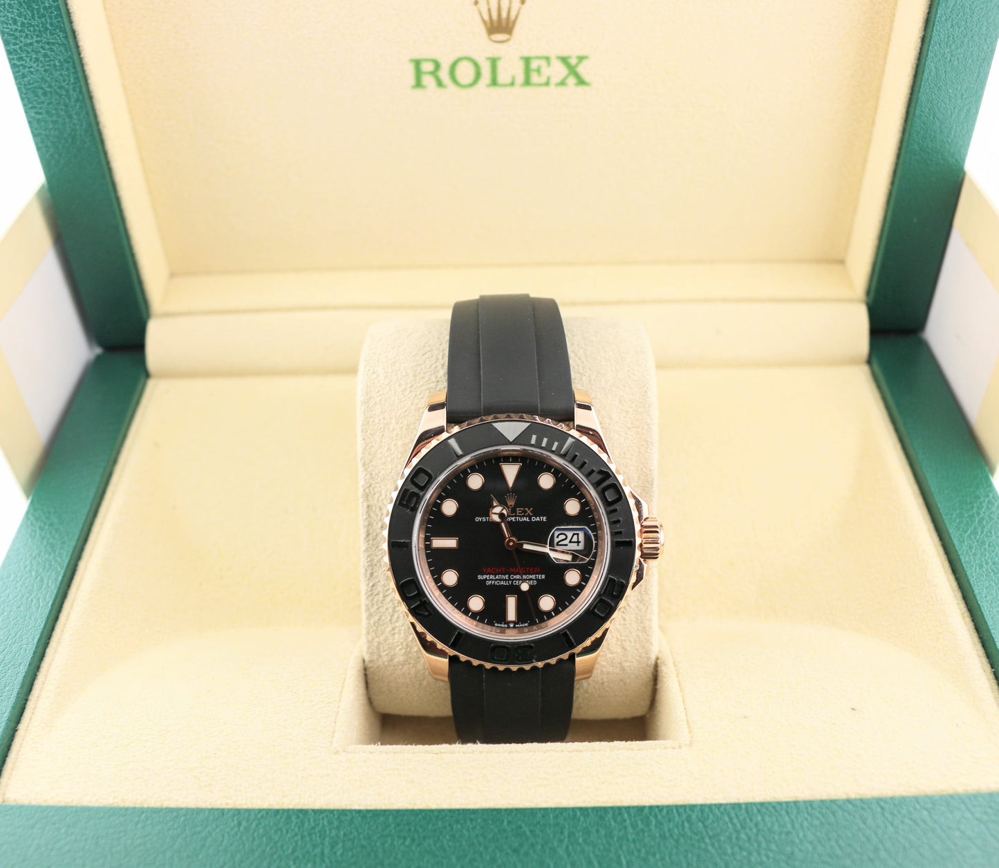 2025 Rolex Yacht-Master 126655 Black Dial Oysterflex Rose Gold No Papers 40mm
