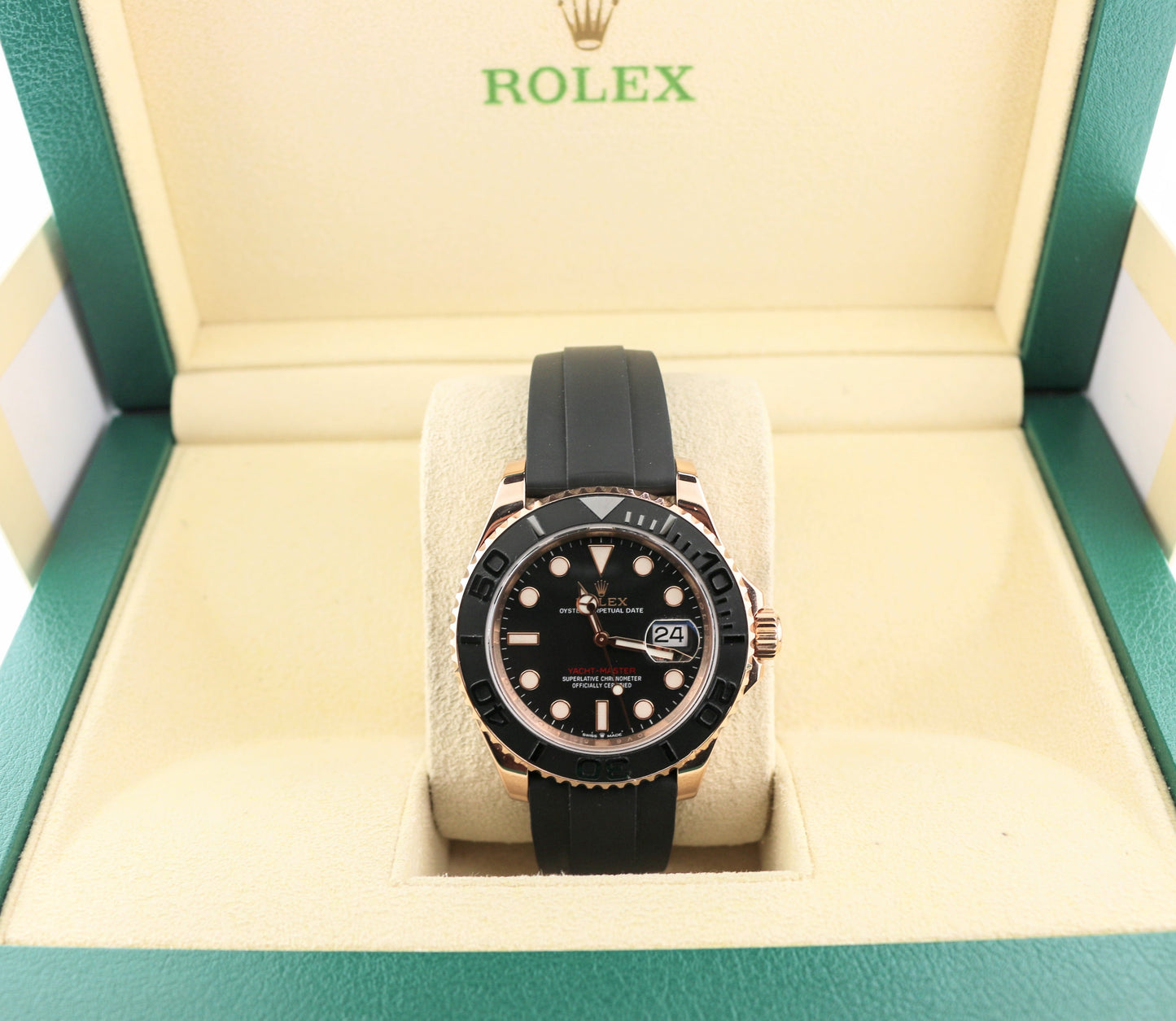 2025 Rolex Yacht-Master 126655 Black Dial Oysterflex Rose Gold No Papers 40mm