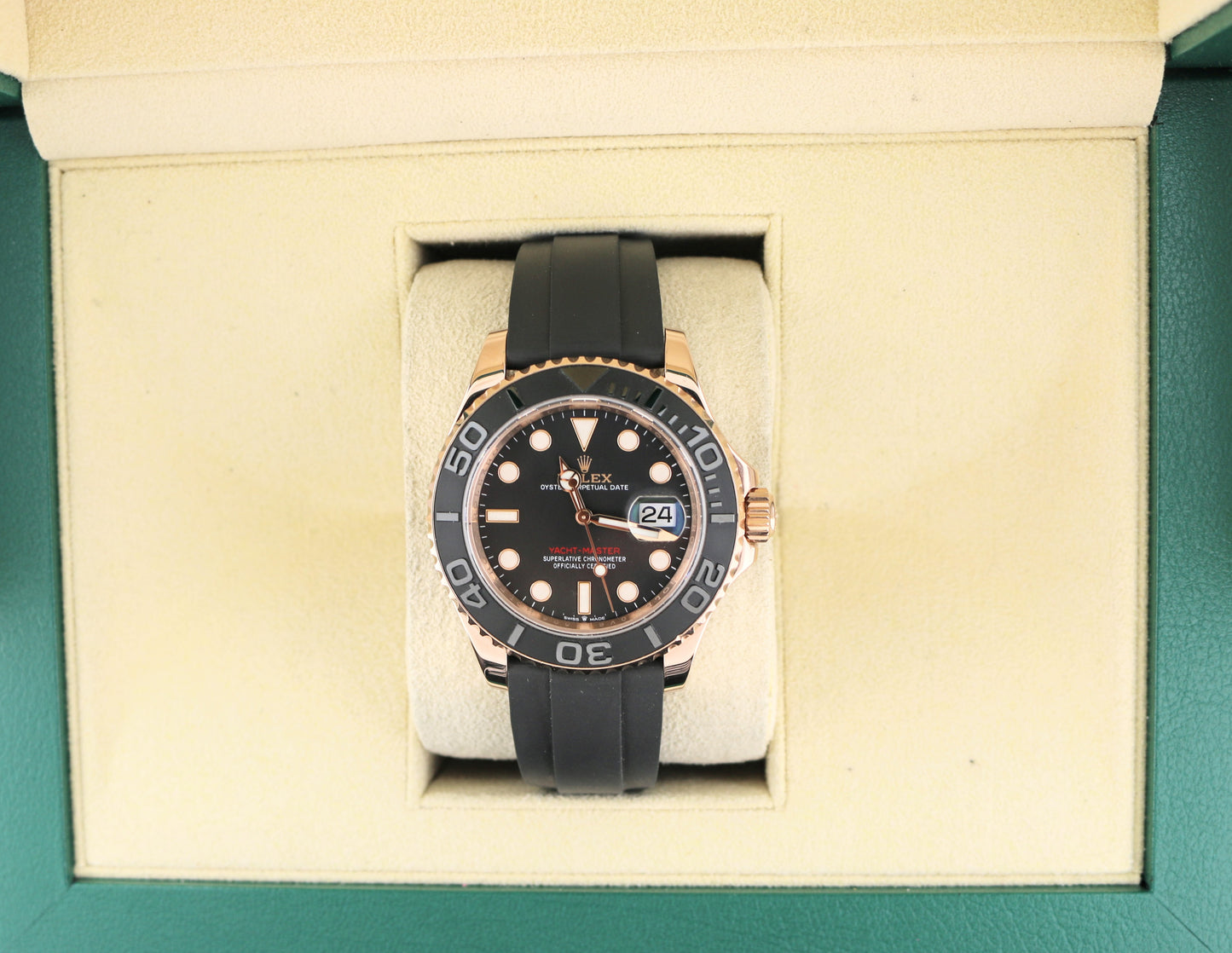 2025 Rolex Yacht-Master 126655 Black Dial Oysterflex Rose Gold No Papers 40mm