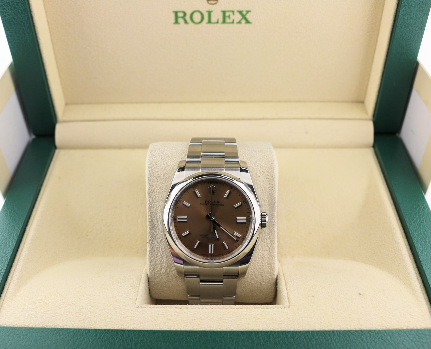 2018 Rolex Oyster Perpetual 116000 White Grape Dial SS Oyster No Papers 36mm