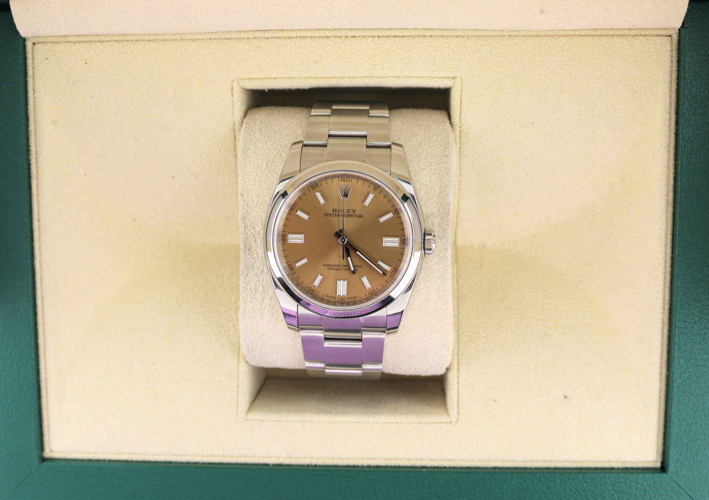 2018 Rolex Oyster Perpetual 116000 White Grape Dial SS Oyster No Papers 36mm