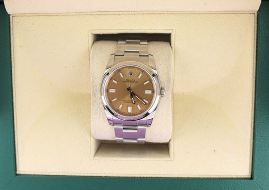 2018 Rolex Oyster Perpetual 116000 White Grape Dial SS Oyster No Papers 36mm