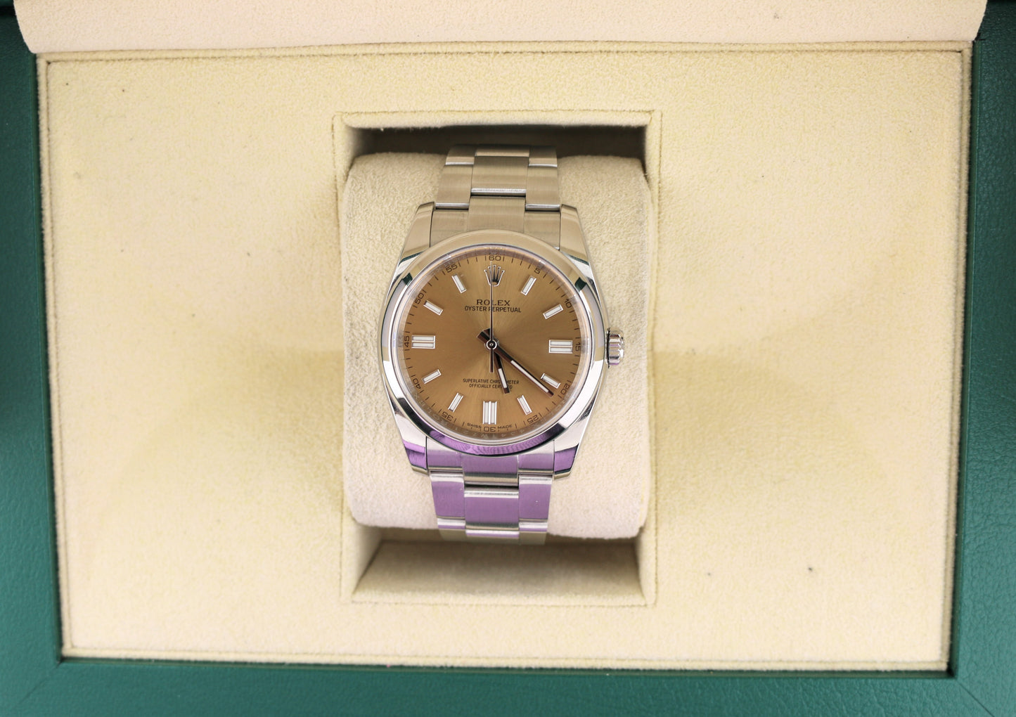 2018 Rolex Oyster Perpetual 116000 White Grape Dial SS Oyster No Papers 36mm