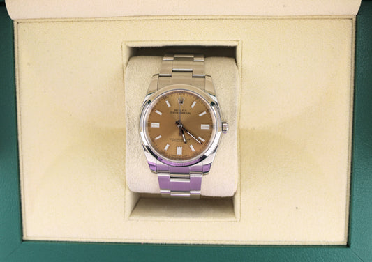 2018 Rolex Oyster Perpetual 116000 White Grape Dial SS Oyster No Papers 36mm