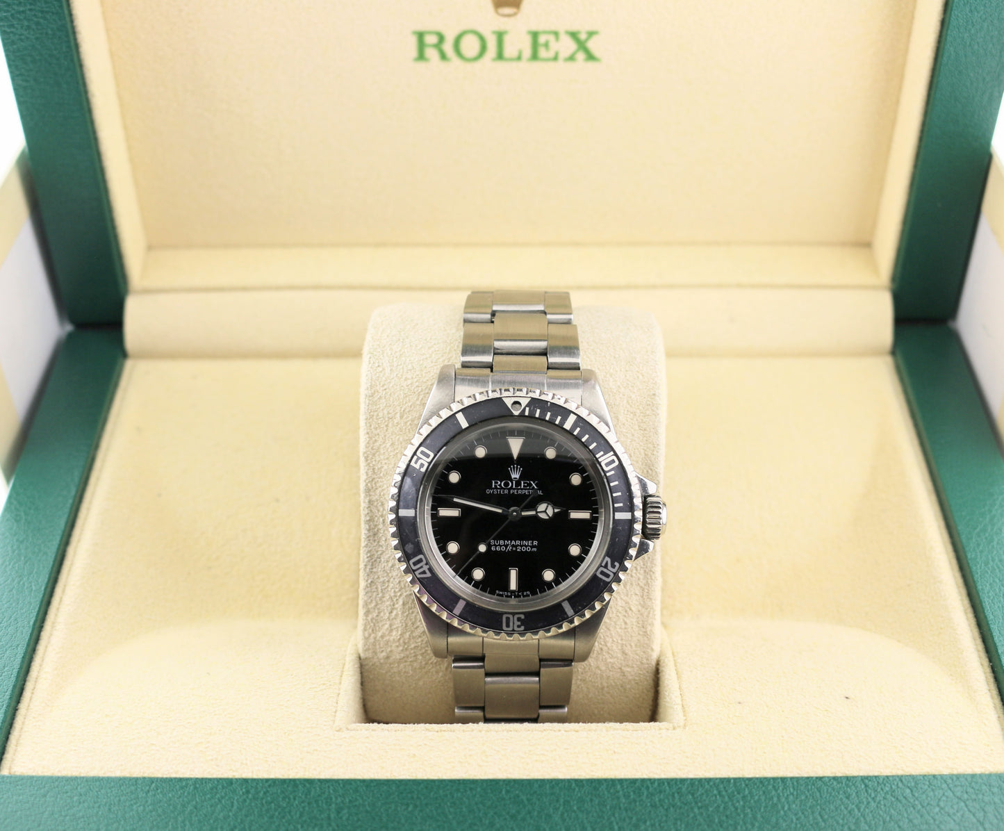 1969 Rolex Mens No Date Submariner 5513 Black Dial SS Oyster No Papers 40mm