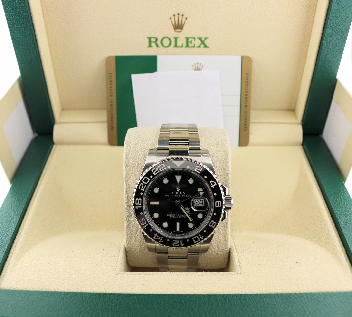 2017 Rolex GMT-Master 116710LN Black Dial SS Oyster With Papers 40mm