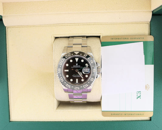 2017 Rolex GMT-Master 116710LN Black Dial SS Oyster With Papers 40mm