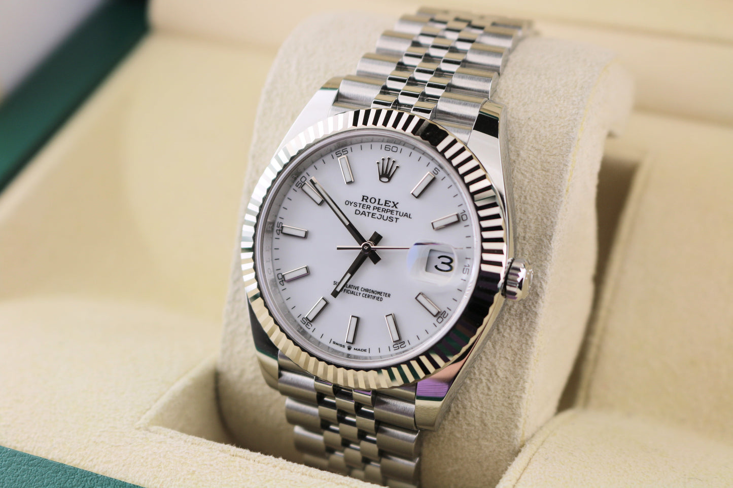 Unworn 2026 Rolex Datejust 126334 White Dial SS Jubilee With Box and Papers 41mm