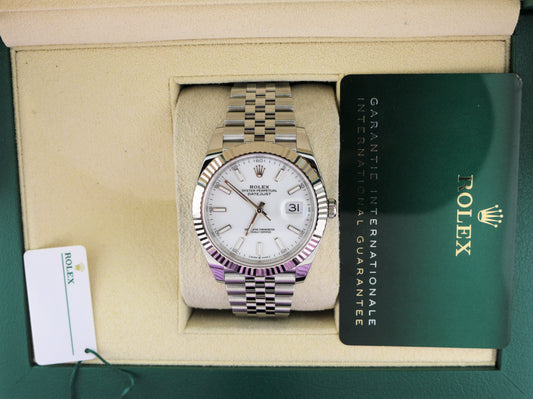 Unworn 2026 Rolex Datejust 126334 White Dial SS Jubilee With Box and Papers 41mm