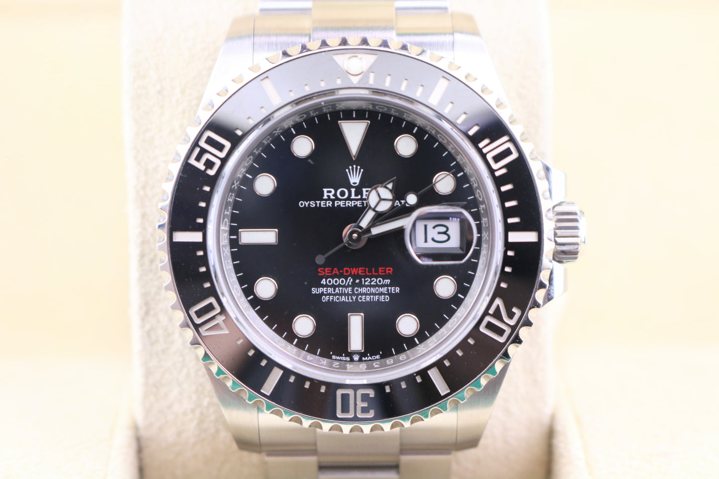 2019 Rolex Red Sea-Dweller 126600 Black Dial SS Oyster With Papers 43mm