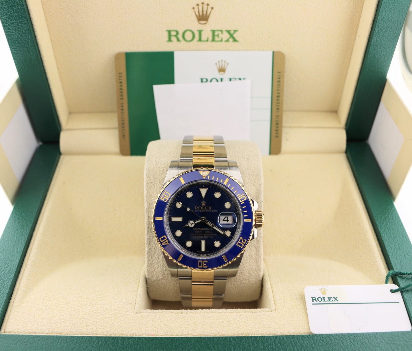 2016 Rolex Submariner Bluesy 116613 Blue Dial TT 18kt Oyster With Papers 40mm