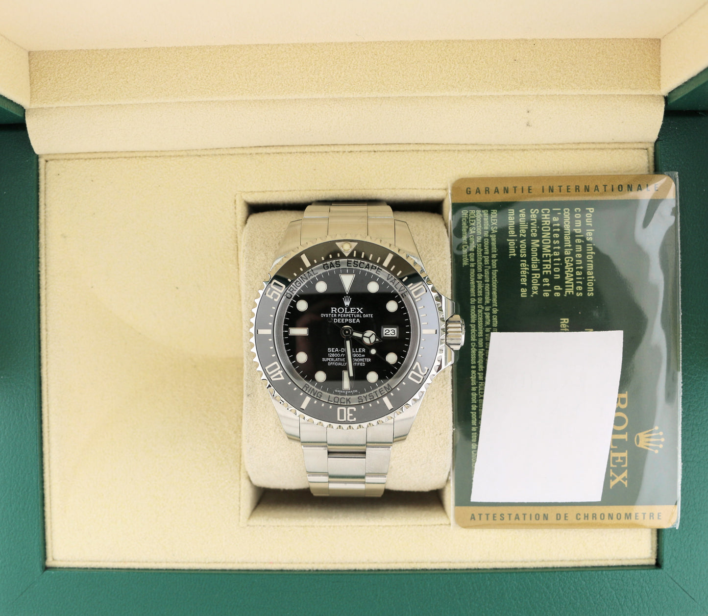 2012 Rolex Deepsea Sea-Dweller 116660 Black Dial SS Oyster With Papers 44mm
