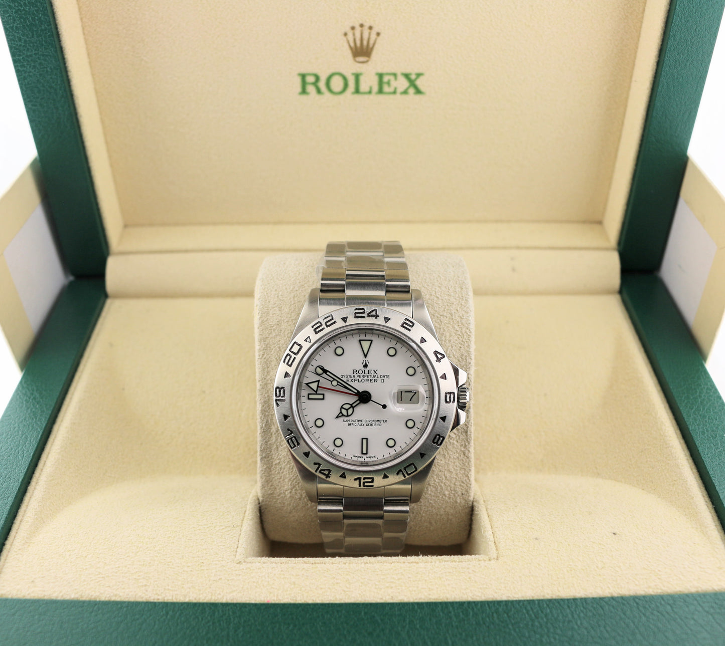 1986 Rolex Explorer II 16550 White Polar Dial SS Oyster No Papers 40mm