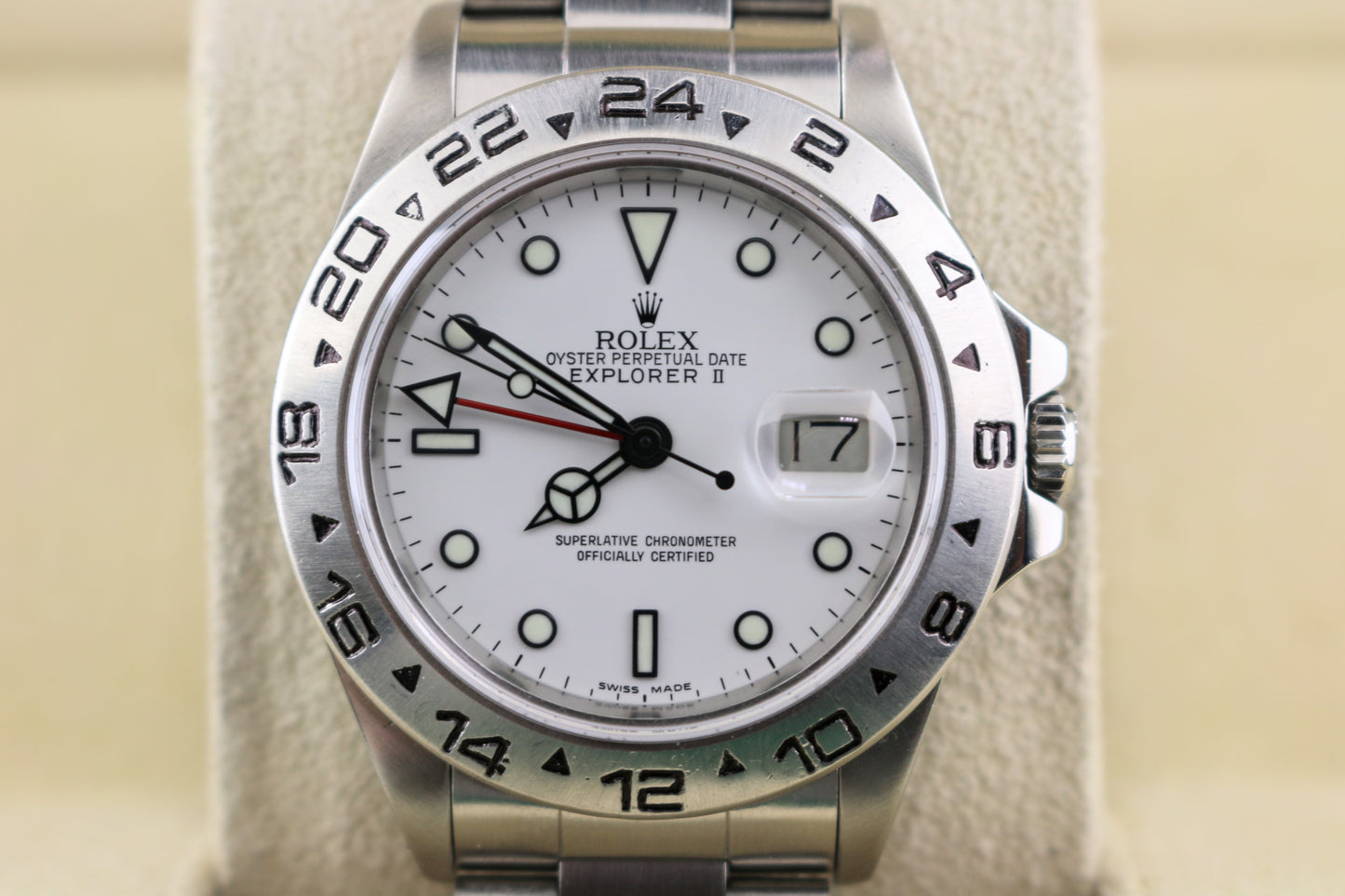 1986 Rolex Explorer II 16550 White Polar Dial SS Oyster No Papers 40mm