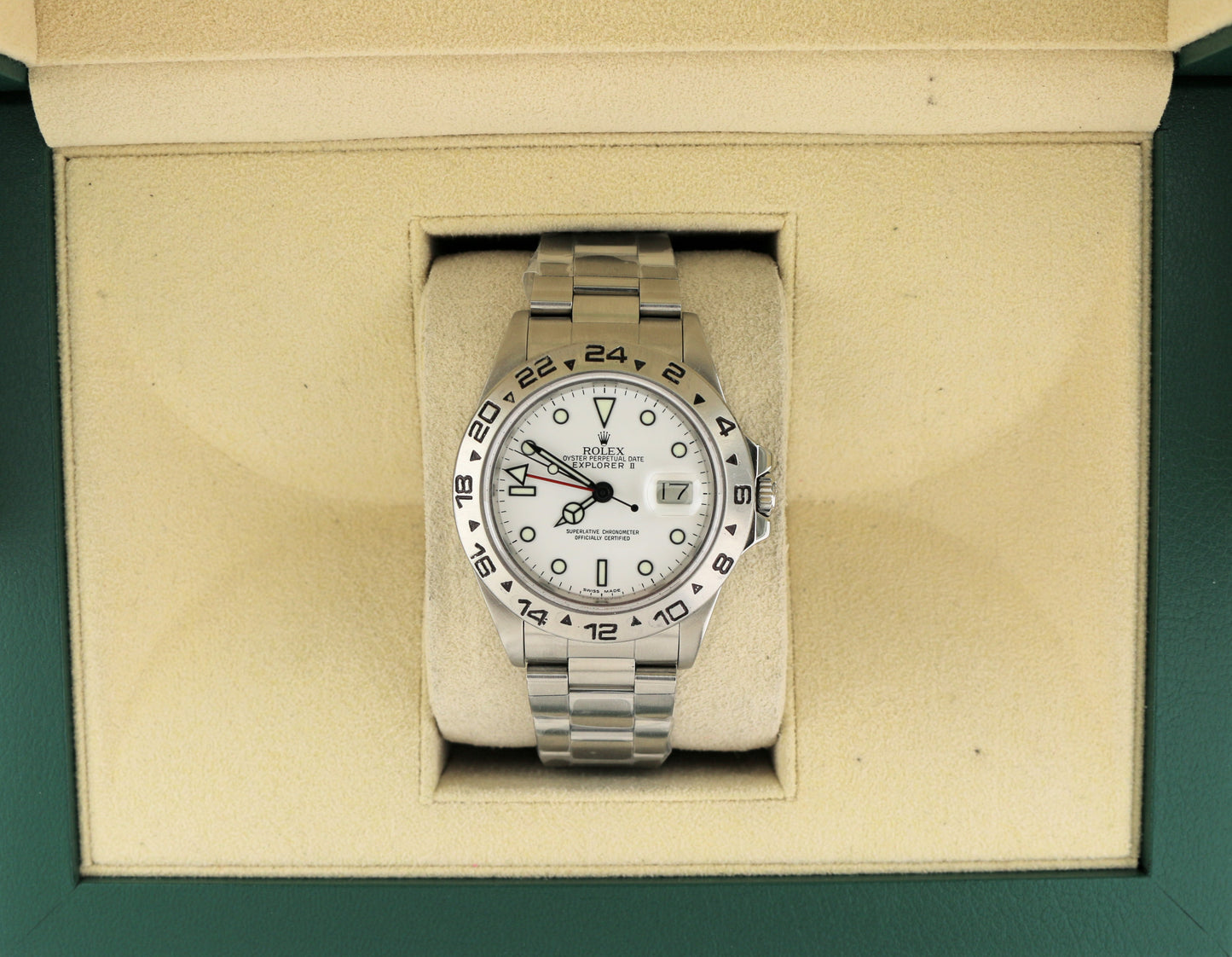 1986 Rolex Explorer II 16550 White Polar Dial SS Oyster No Papers 40mm